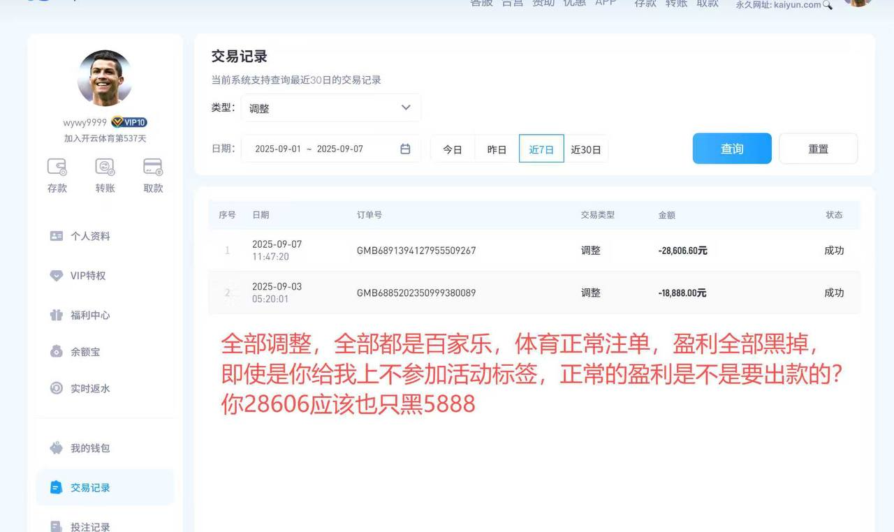 开云体育申请V10特权活动，结果被黑款50000元！